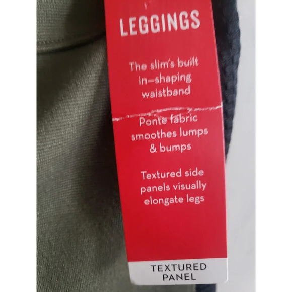 Spanx Leggings Women's Medium Olive Green Textured Panel Athliesure NWT - Picture 9 of 11